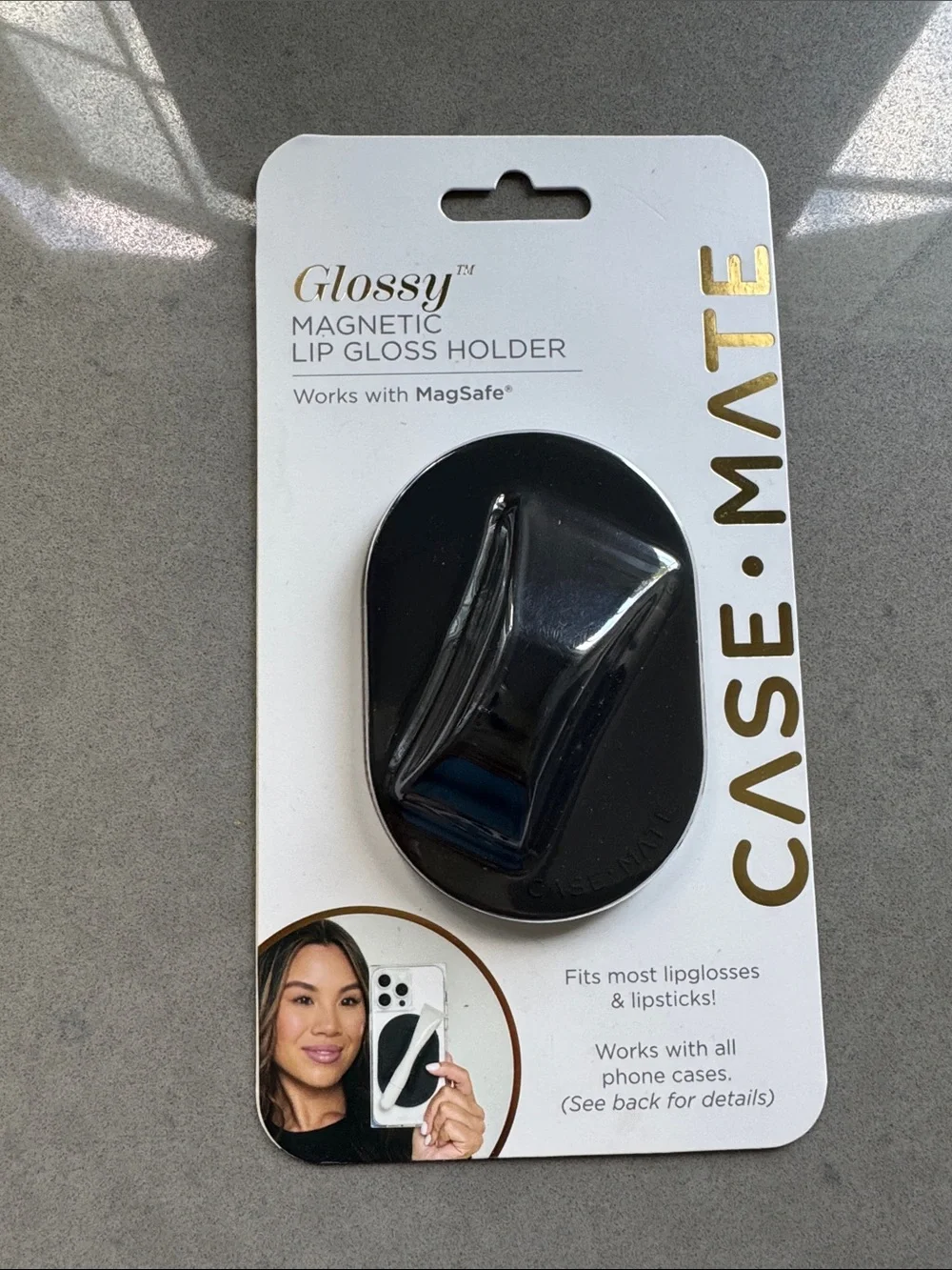Case-Mate - Glossy - Magnetic Lip Gloss Holder - Black
